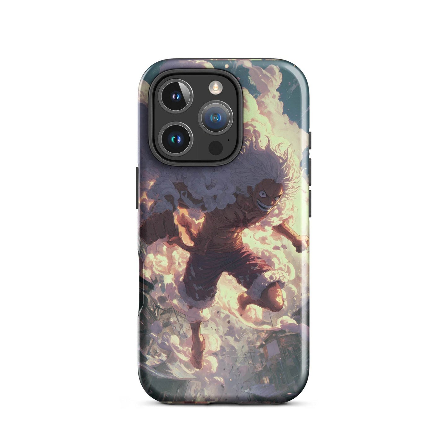 Monkey D Luffy Gear 5 Sun God Nika, One Piece Anime Tough Case for iPhone® - Chromavolt