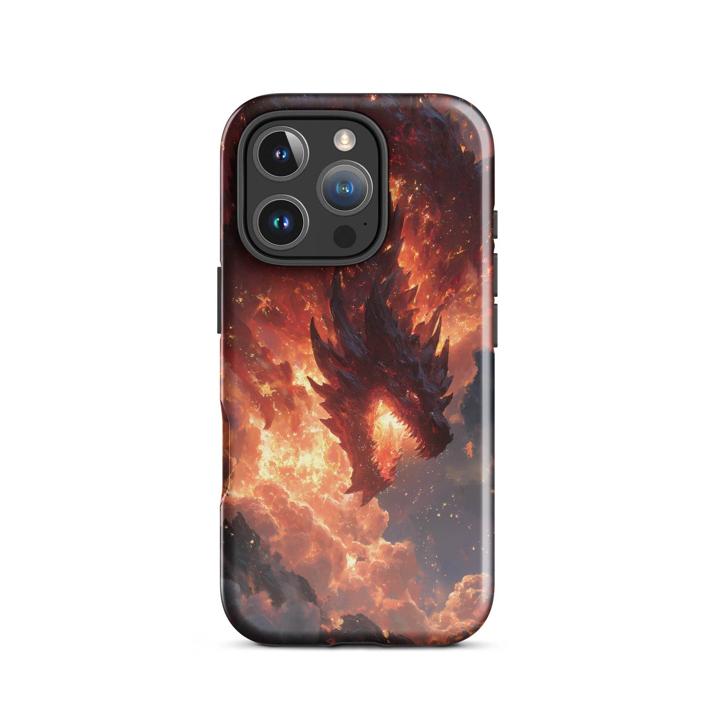 Fire Dragon: The Inferno Sovereign Tough Case for iPhone® - Chromavolt