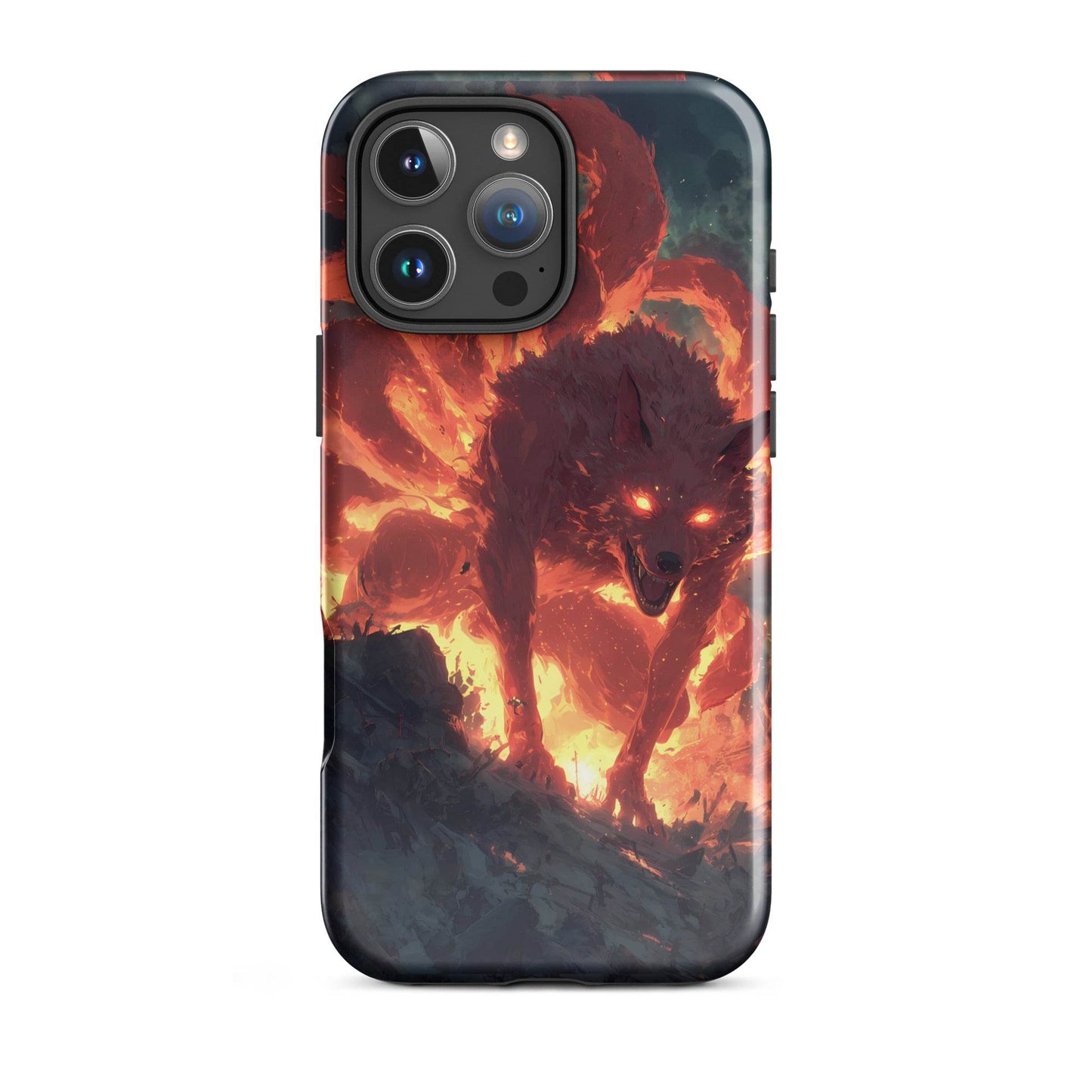Kurama Nine Tailed Fox, Naruto Shippuden Fan Art Tough Case for iPhone® - Chromavolt