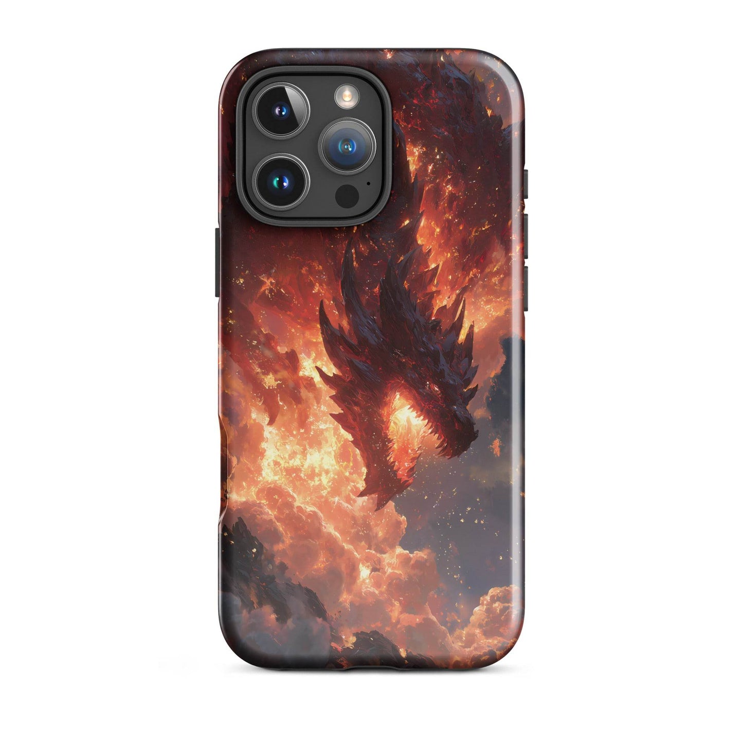 Fire Dragon: The Inferno Sovereign Tough Case for iPhone® - Chromavolt