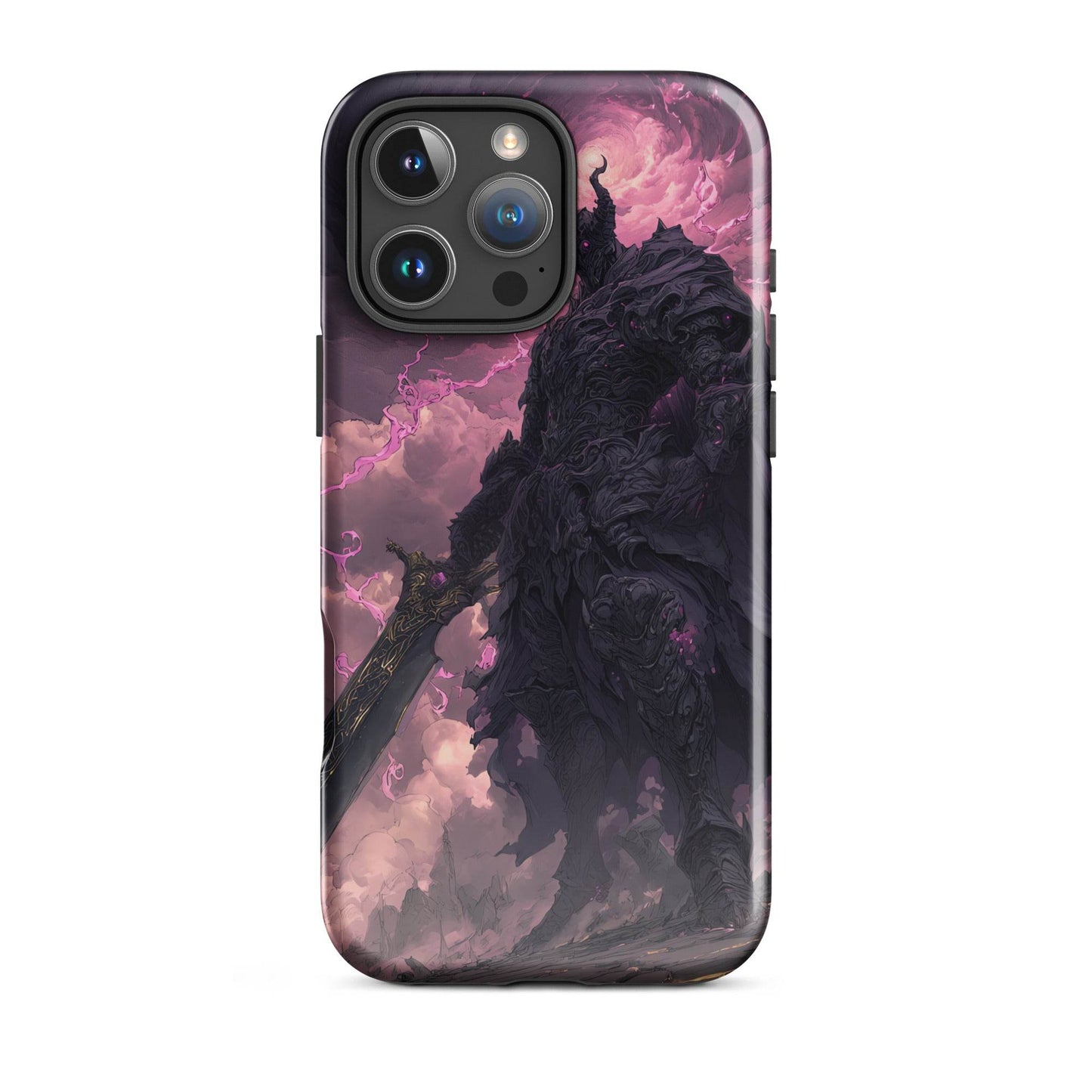 Dark Elemental Knight, Original Anime Art Tough Case for iPhone® - Chromavolt