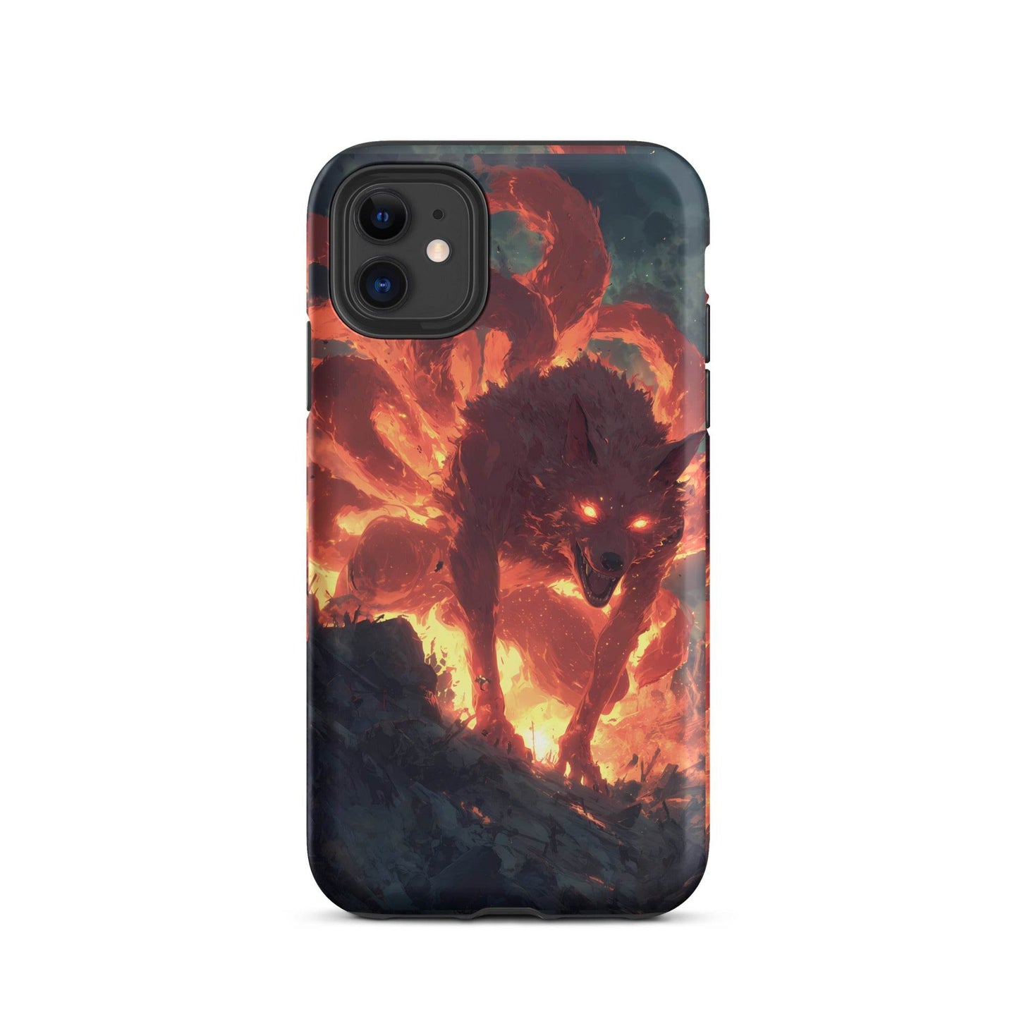 Kurama Nine Tailed Fox, Naruto Shippuden Fan Art Tough Case for iPhone® - Chromavolt