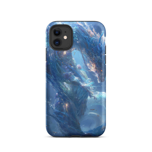 Water Dragon: The Serpent of Serenity Tough Case for iPhone® - Chromavolt