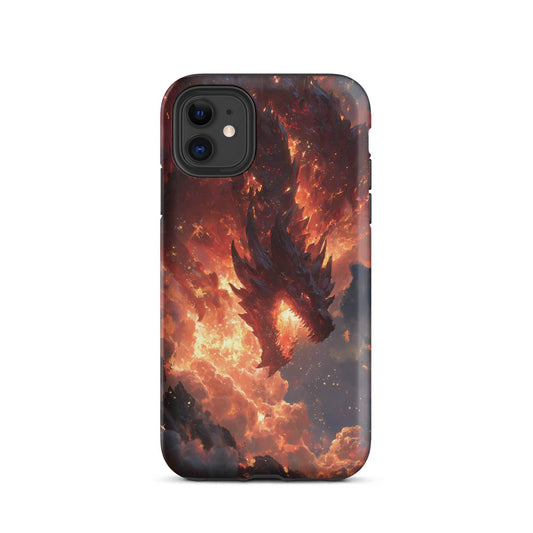 Fire Dragon: The Inferno Sovereign Tough Case for iPhone® - Chromavolt