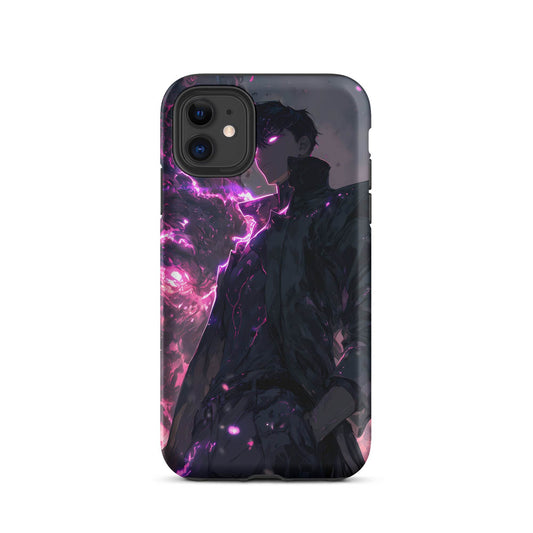 Solo Leveling Sung Jinwoo Shadow Monarch Anime Fan Art Tough Case for iPhone® - Chromavolt