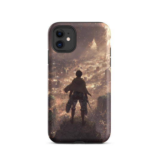 Eren Jaeger, Attack On Titan Anime Fan Art Tough Case for iPhone® - Chromavolt