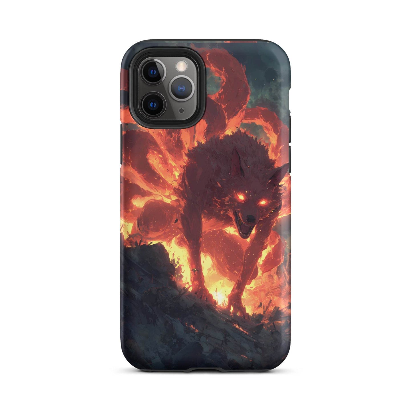 Kurama Nine Tailed Fox, Naruto Shippuden Fan Art Tough Case for iPhone® - Chromavolt