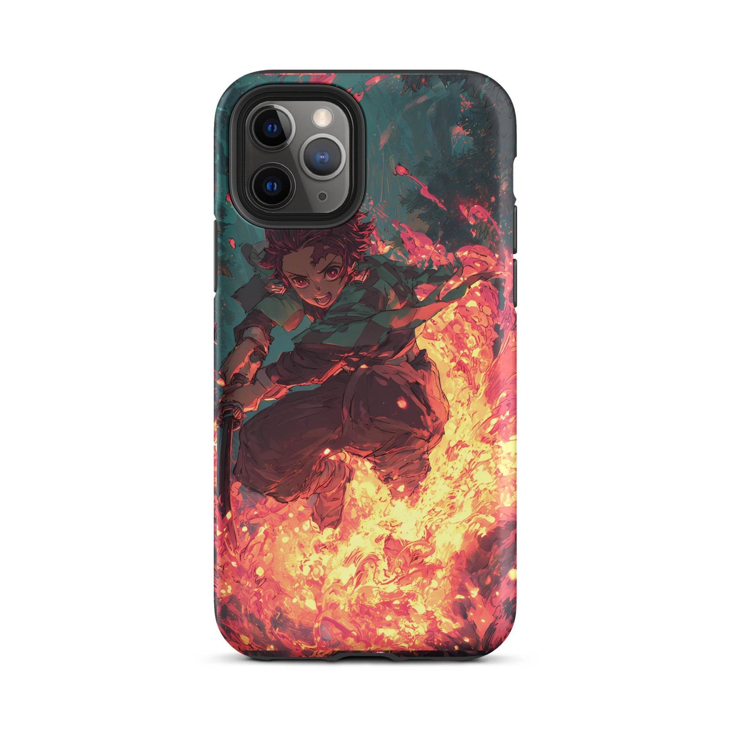 Tanjiro Kamado Hinokami Kagura, Demon Slayer Anime Tough Case for iPhone® - Chromavolt