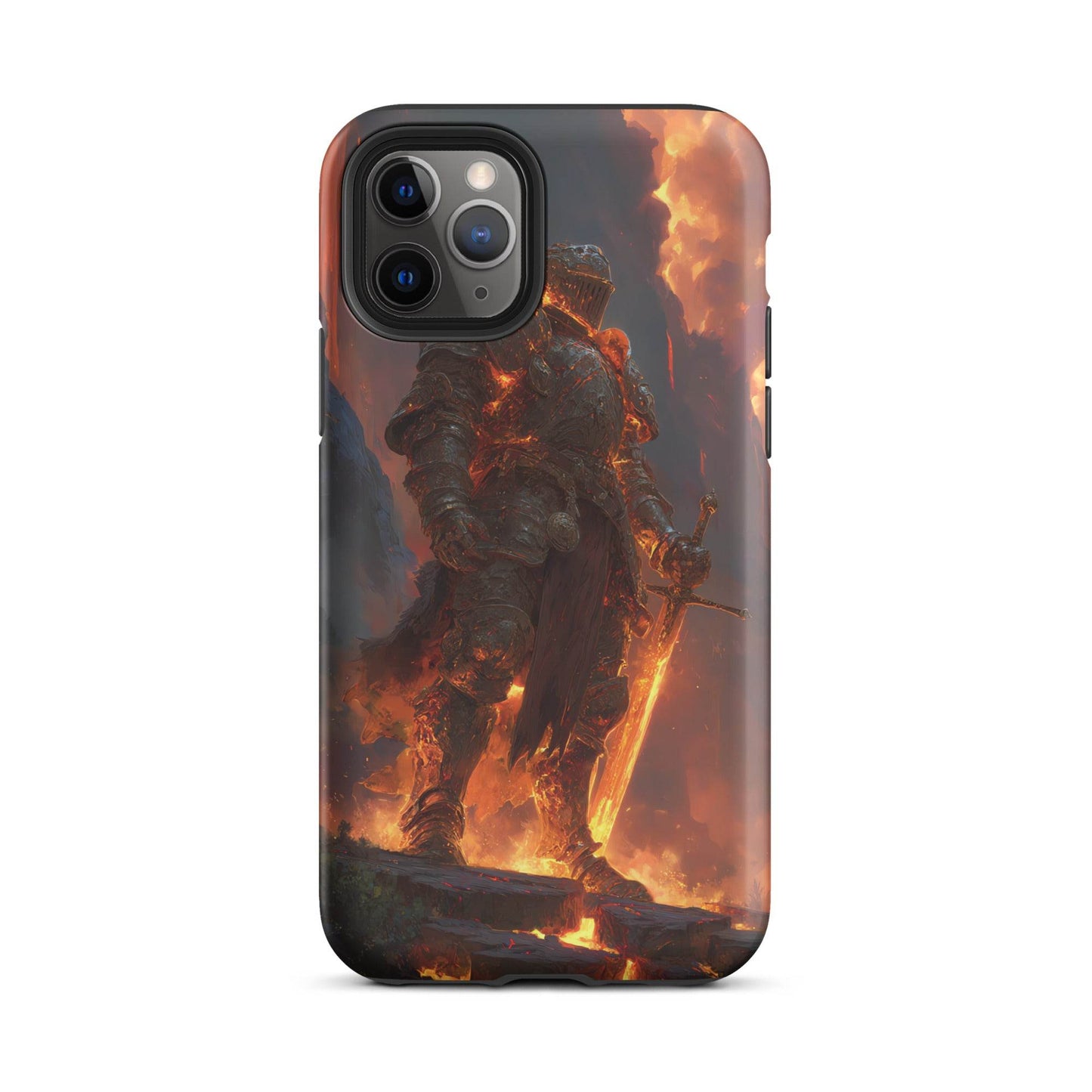 Fire Elemental Knight, Original Anime Art Tough Case for iPhone® - Chromavolt