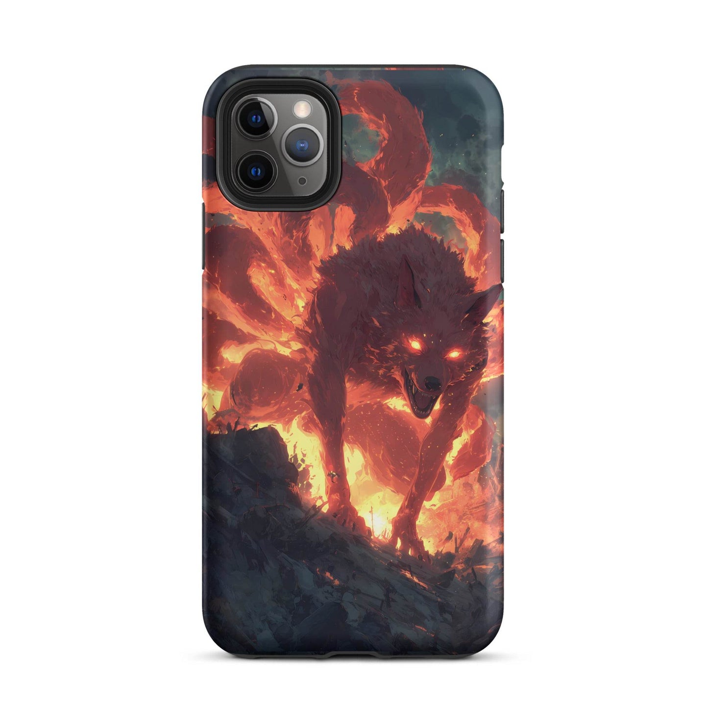 Kurama Nine Tailed Fox, Naruto Shippuden Fan Art Tough Case for iPhone® - Chromavolt