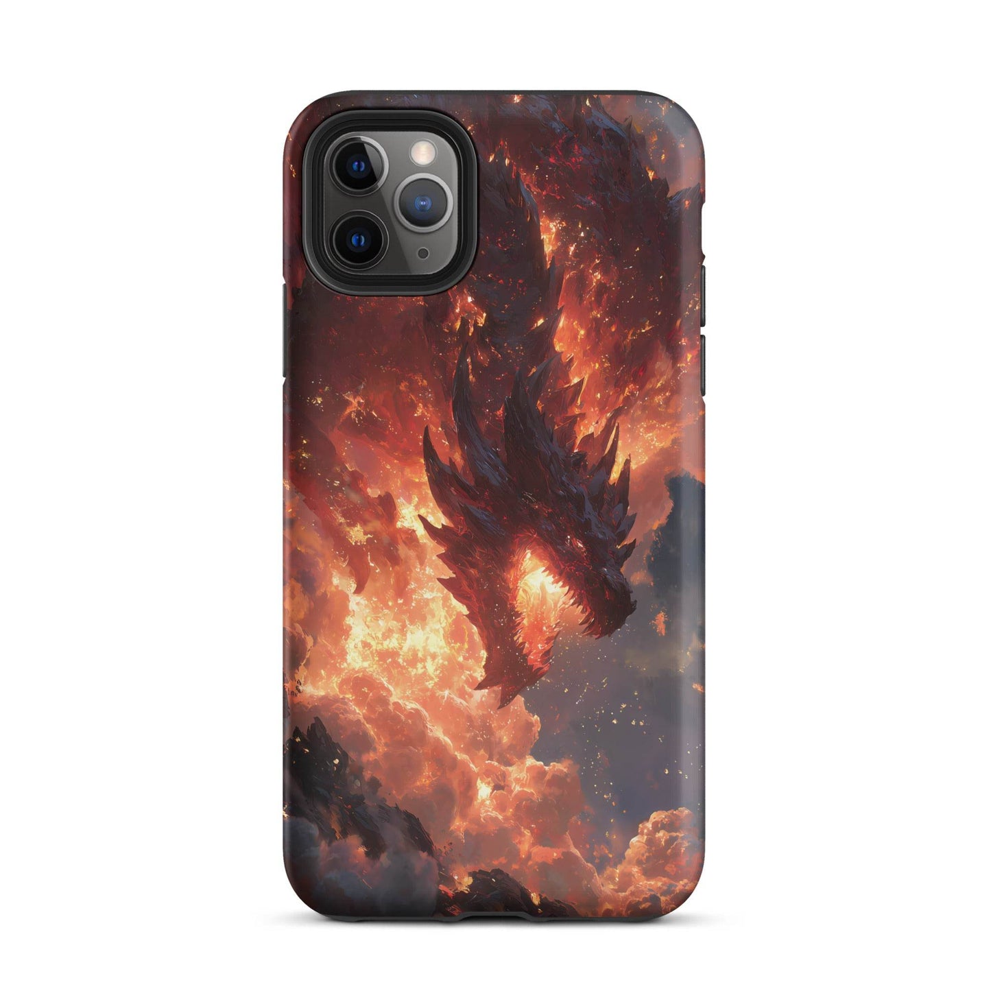 Fire Dragon: The Inferno Sovereign Tough Case for iPhone® - Chromavolt