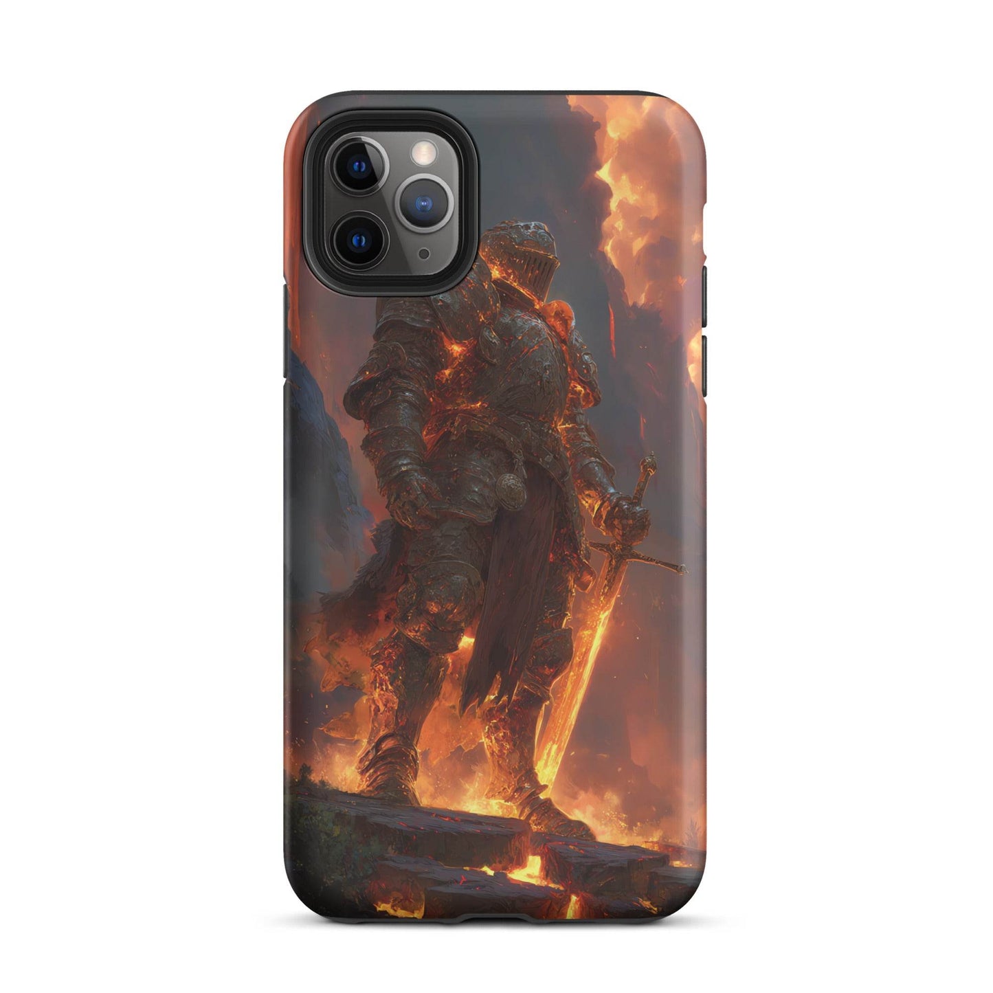 Fire Elemental Knight, Original Anime Art Tough Case for iPhone® - Chromavolt
