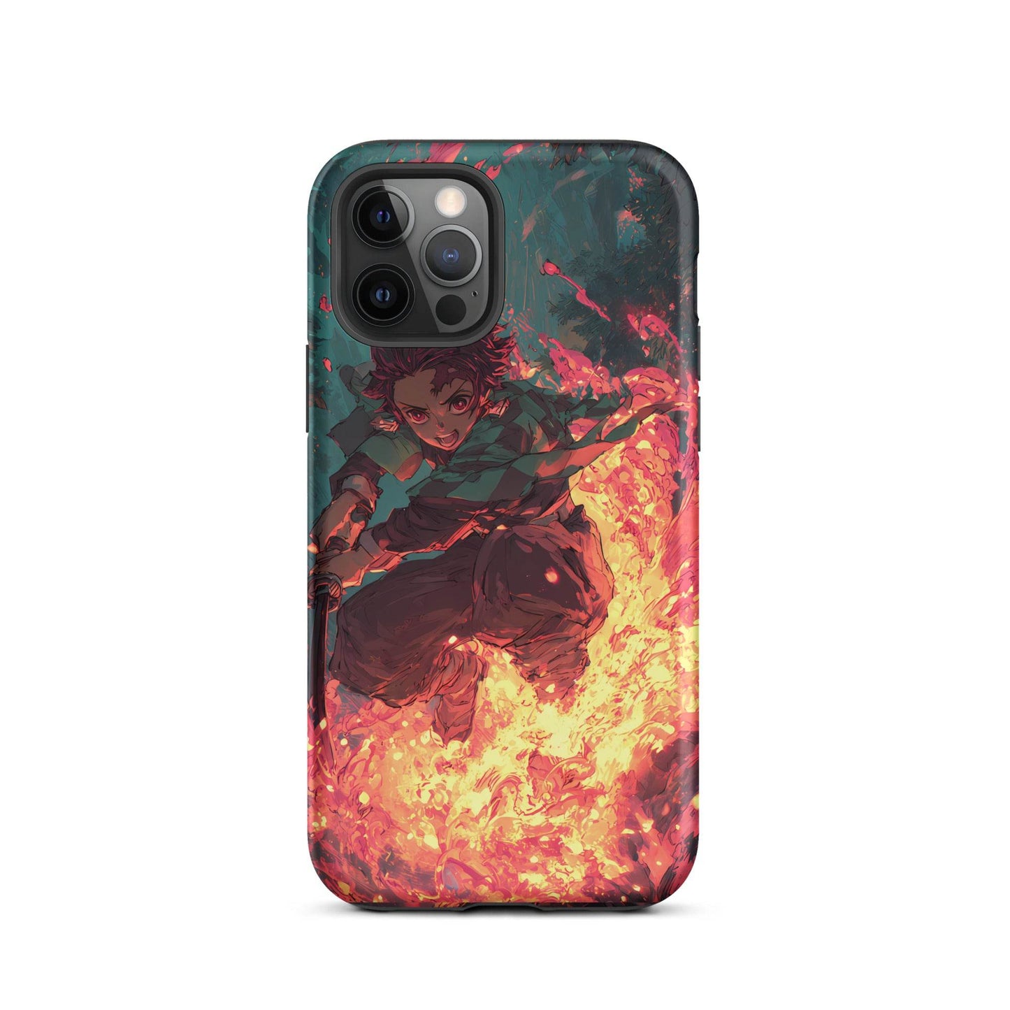 Tanjiro Kamado Hinokami Kagura, Demon Slayer Anime Tough Case for iPhone® - Chromavolt