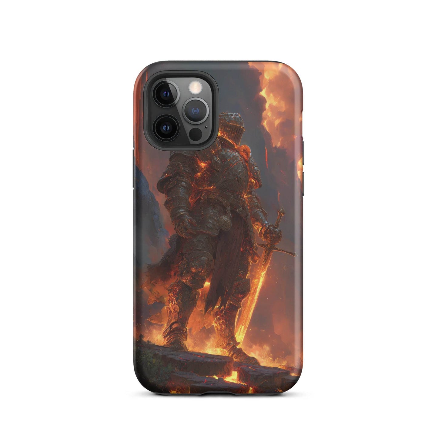 Fire Elemental Knight, Original Anime Art Tough Case for iPhone® - Chromavolt