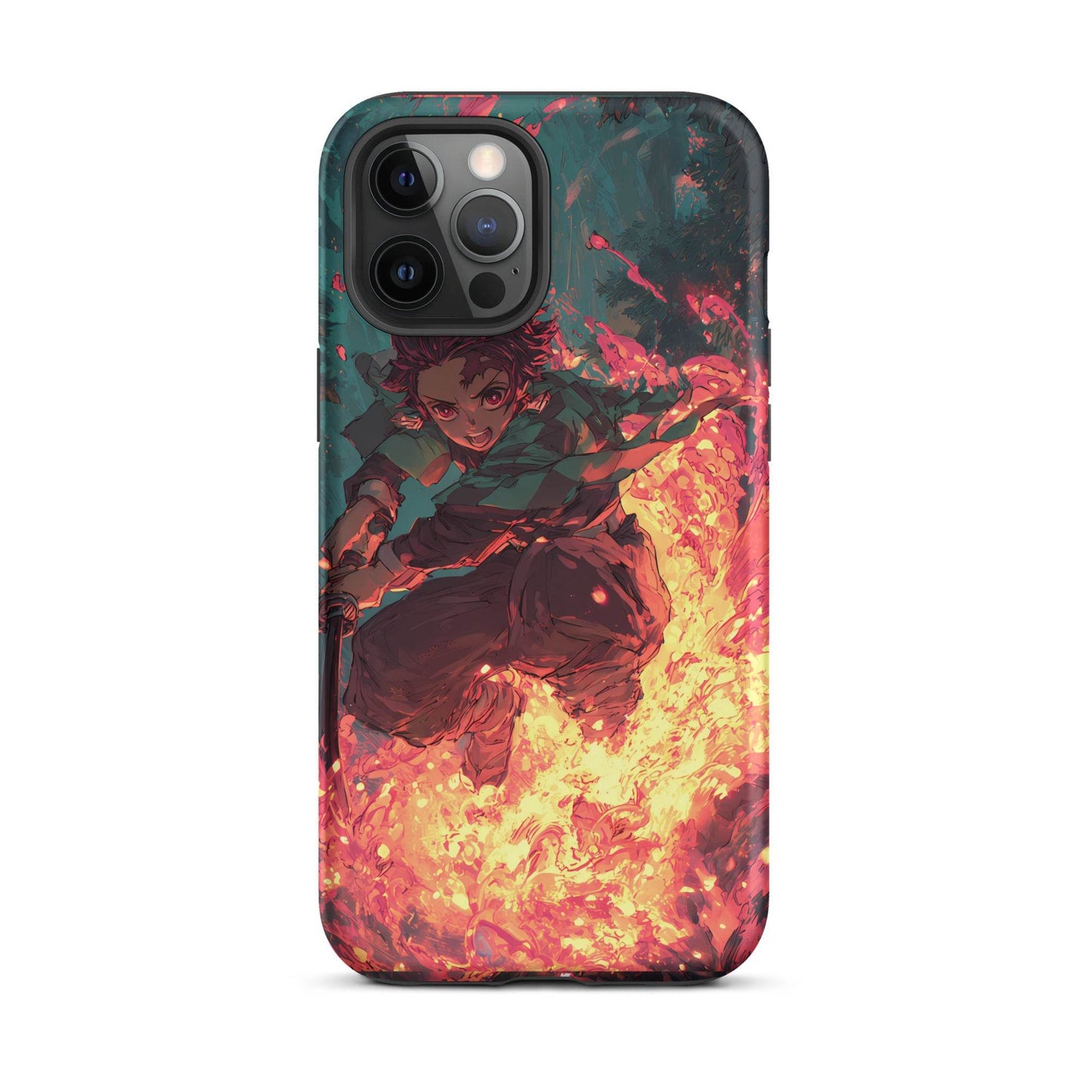 Tanjiro Kamado Hinokami Kagura, Demon Slayer Anime Tough Case for iPhone® - Chromavolt