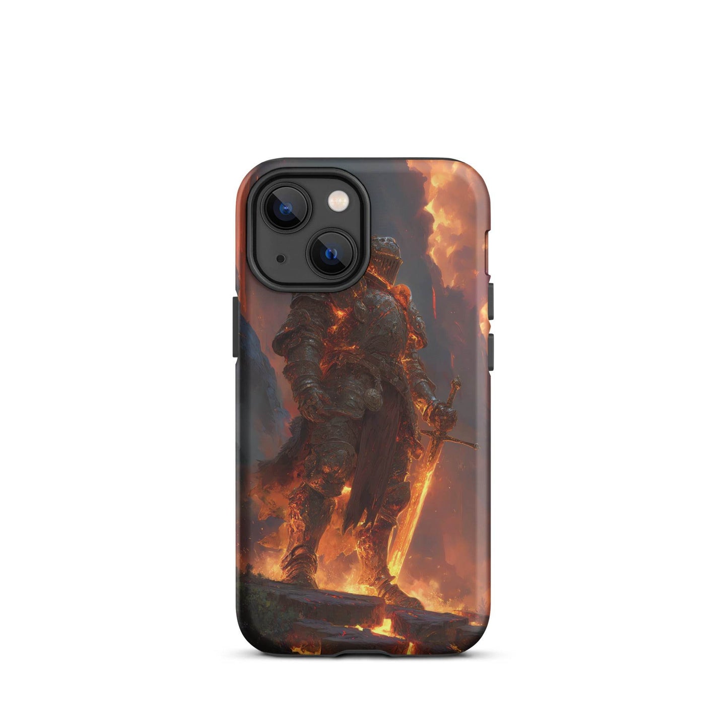 Fire Elemental Knight, Original Anime Art Tough Case for iPhone® - Chromavolt