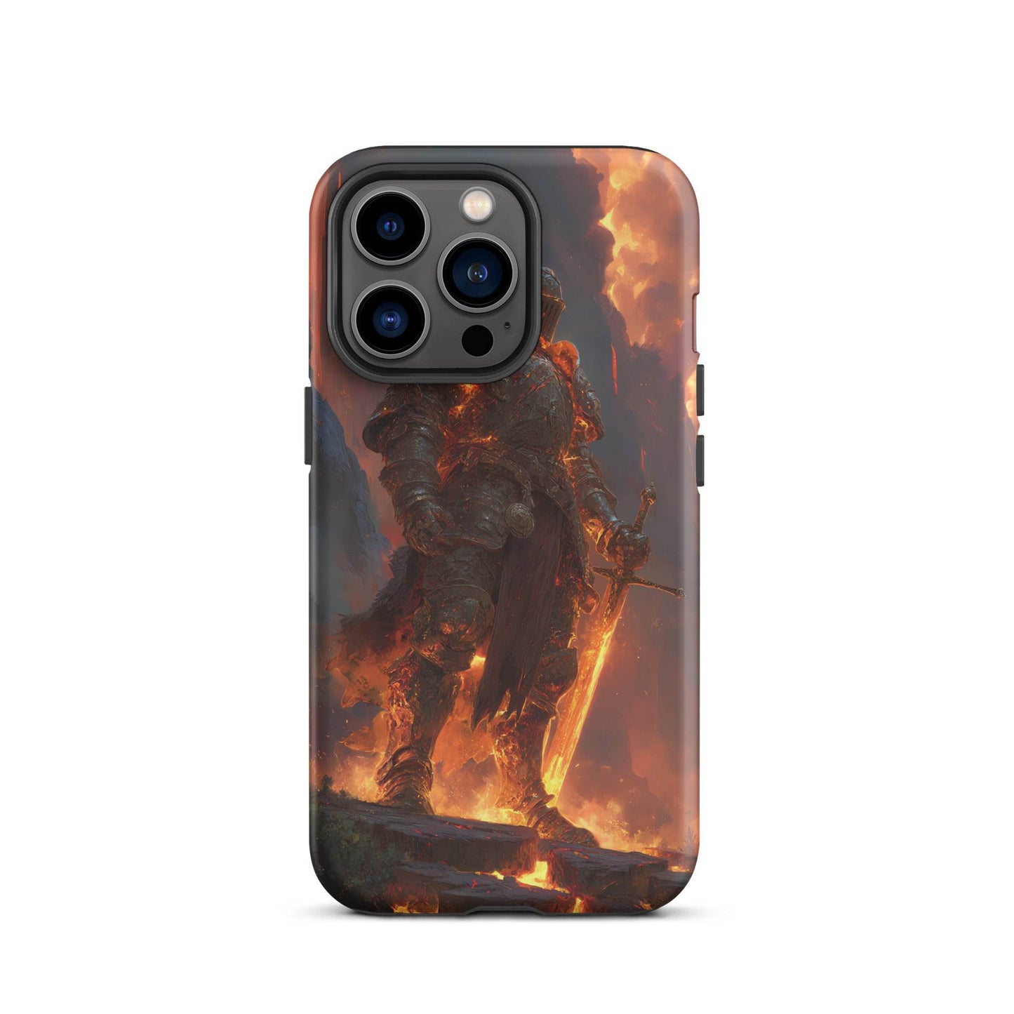 Fire Elemental Knight, Original Anime Art Tough Case for iPhone® - Chromavolt