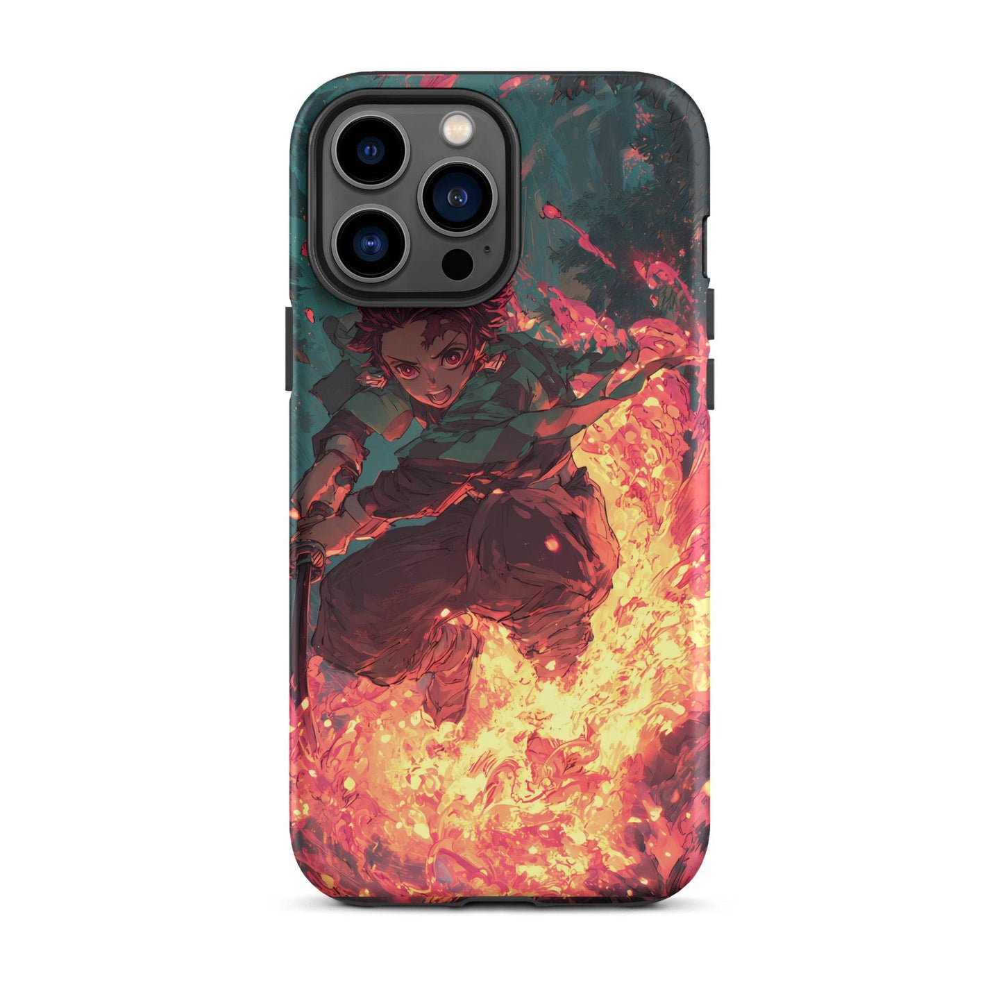 Tanjiro Kamado Hinokami Kagura, Demon Slayer Anime Tough Case for iPhone® - Chromavolt