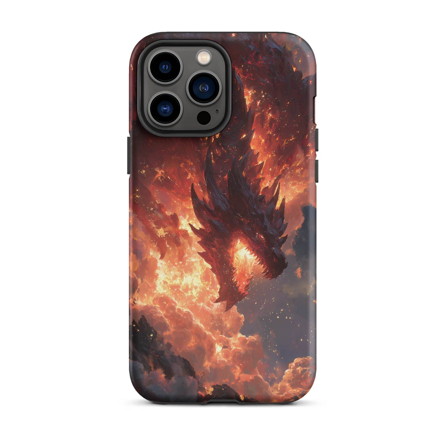Fire Dragon: The Inferno Sovereign Tough Case for iPhone® - Chromavolt