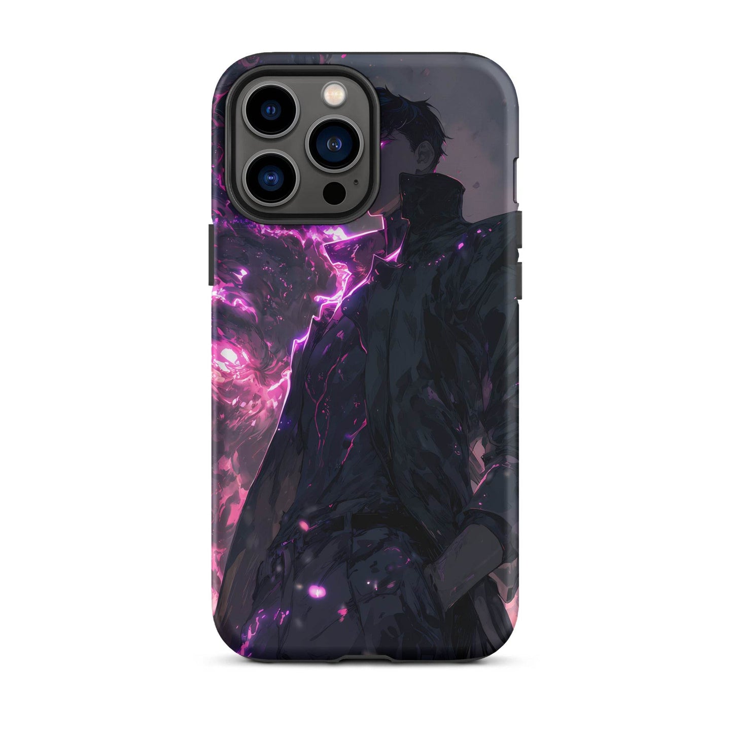 Solo Leveling Sung Jinwoo Shadow Monarch Anime Fan Art Tough Case for iPhone® - Chromavolt