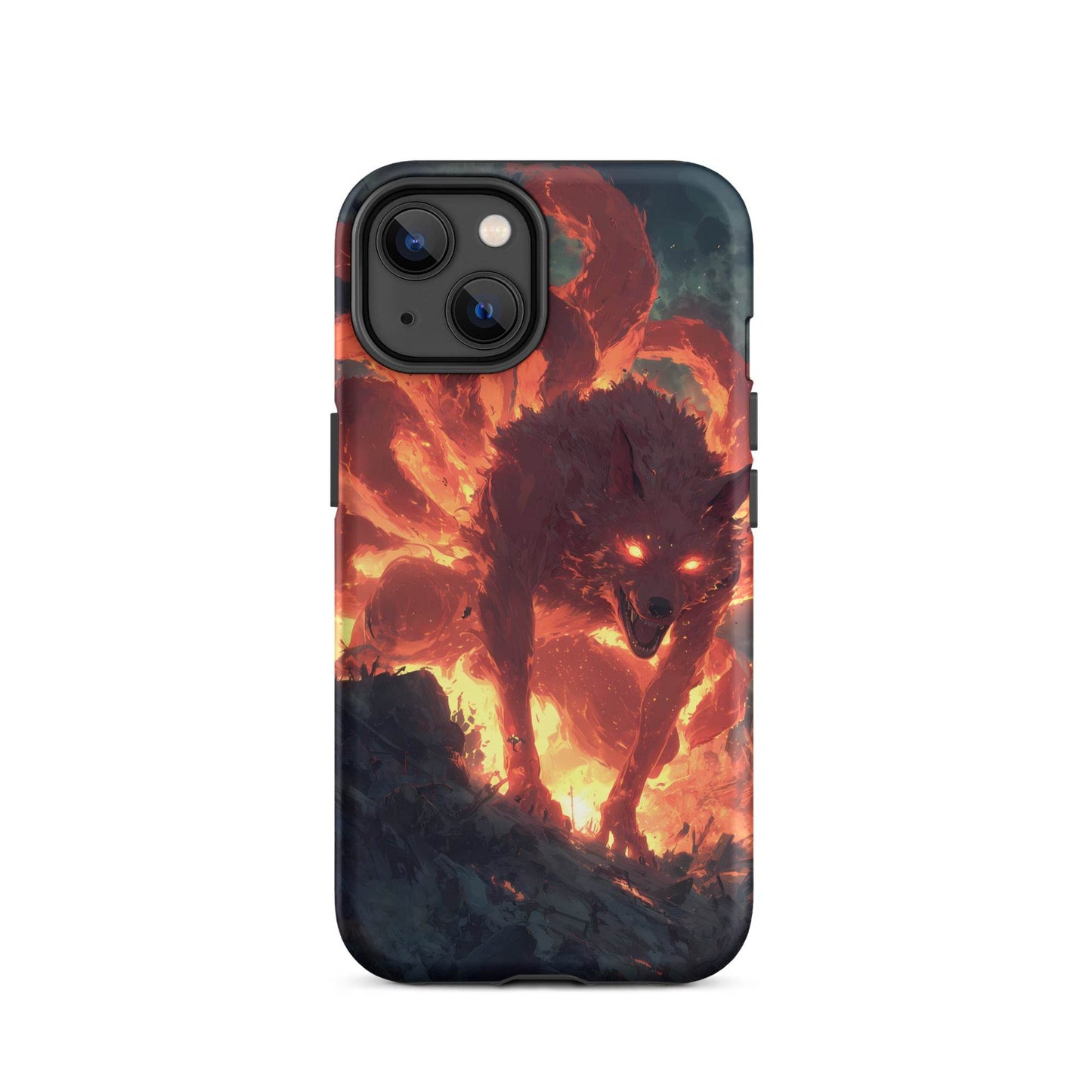 Kurama Nine Tailed Fox, Naruto Shippuden Fan Art Tough Case for iPhone® - Chromavolt