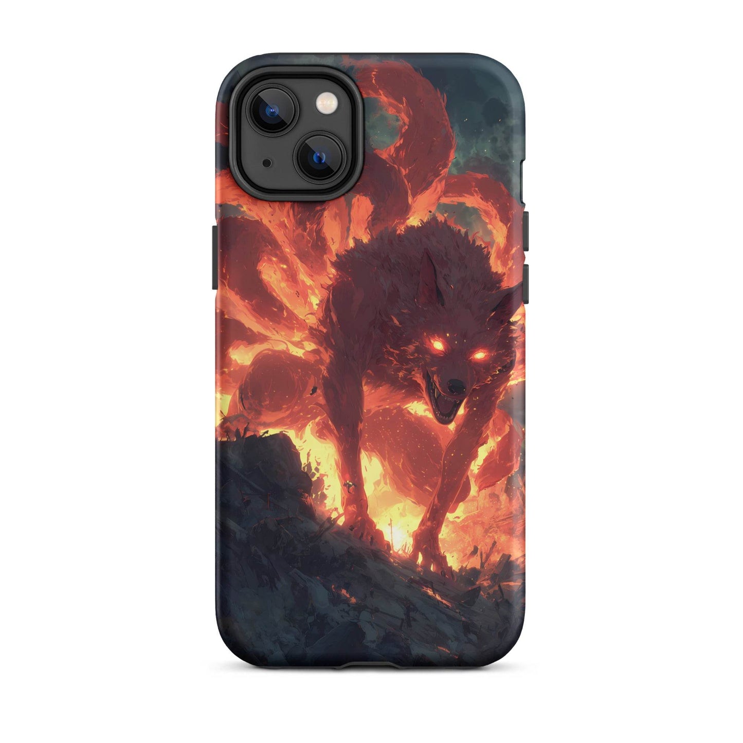 Kurama Nine Tailed Fox, Naruto Shippuden Fan Art Tough Case for iPhone® - Chromavolt