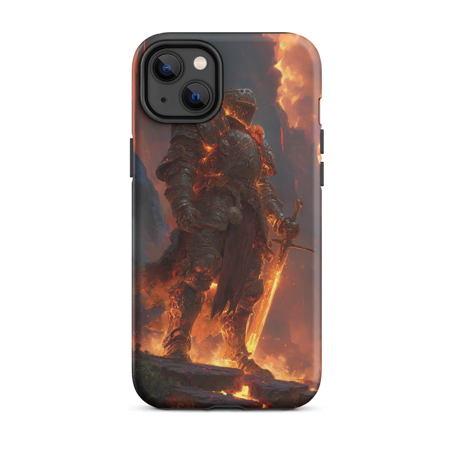 Fire Elemental Knight, Original Anime Art Tough Case for iPhone® - Chromavolt
