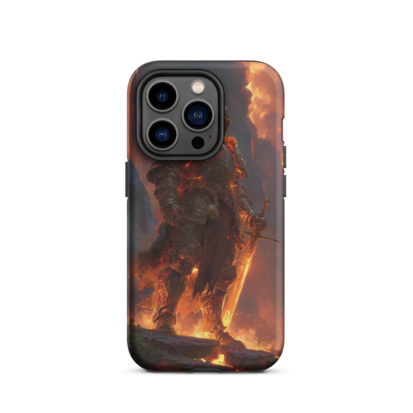 Fire Elemental Knight, Original Anime Art Tough Case for iPhone® - Chromavolt