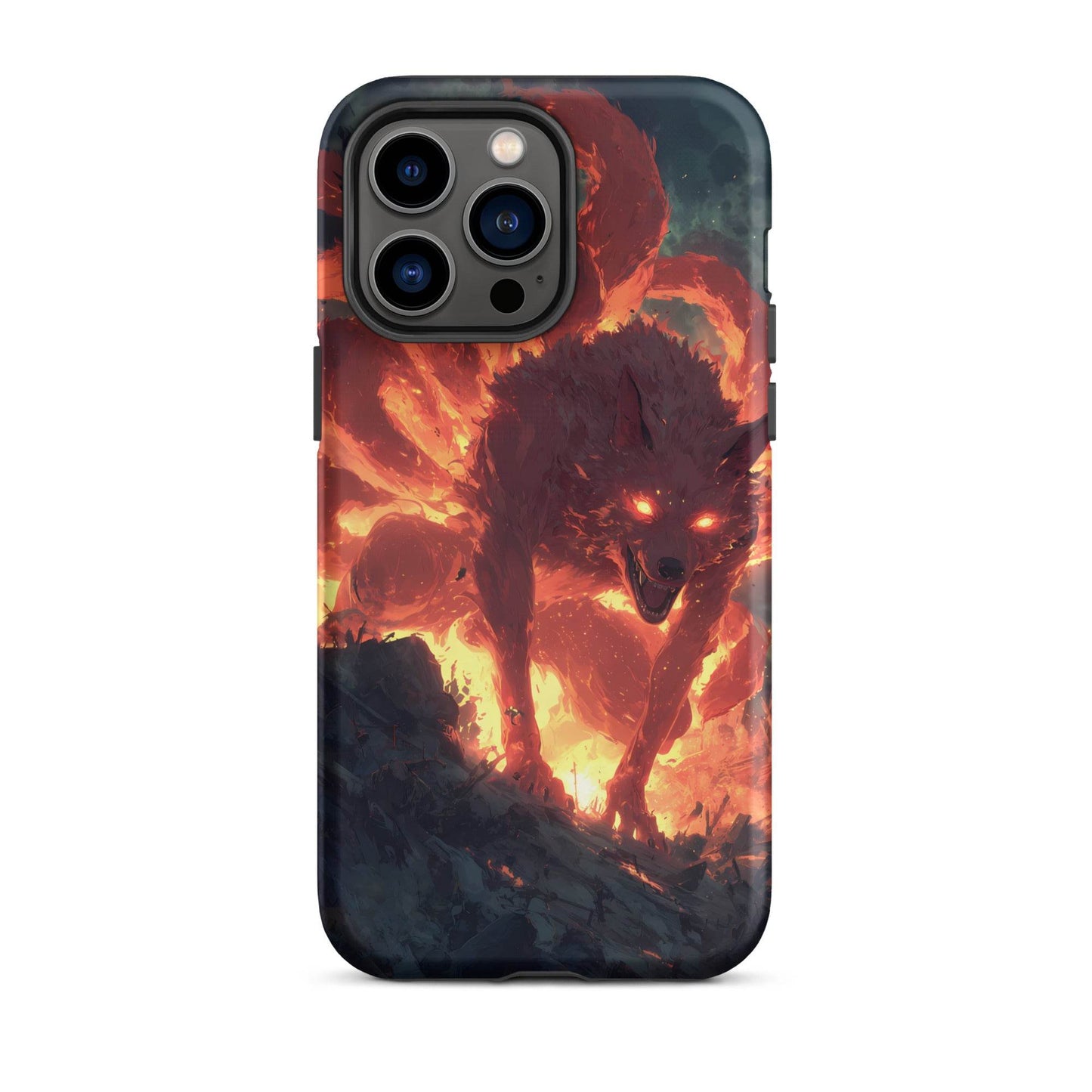 Kurama Nine Tailed Fox, Naruto Shippuden Fan Art Tough Case for iPhone® - Chromavolt