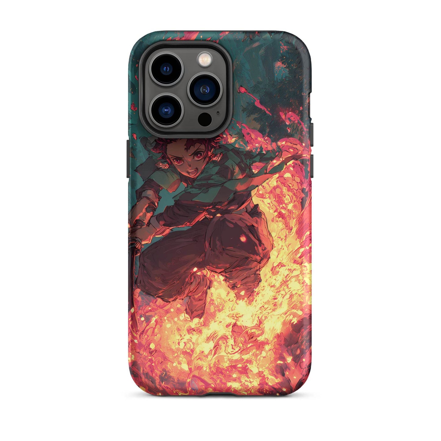 Tanjiro Kamado Hinokami Kagura, Demon Slayer Anime Tough Case for iPhone® - Chromavolt