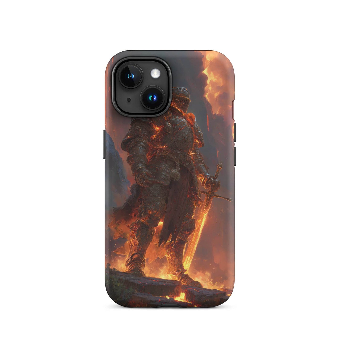 Fire Elemental Knight, Original Anime Art Tough Case for iPhone® - Chromavolt
