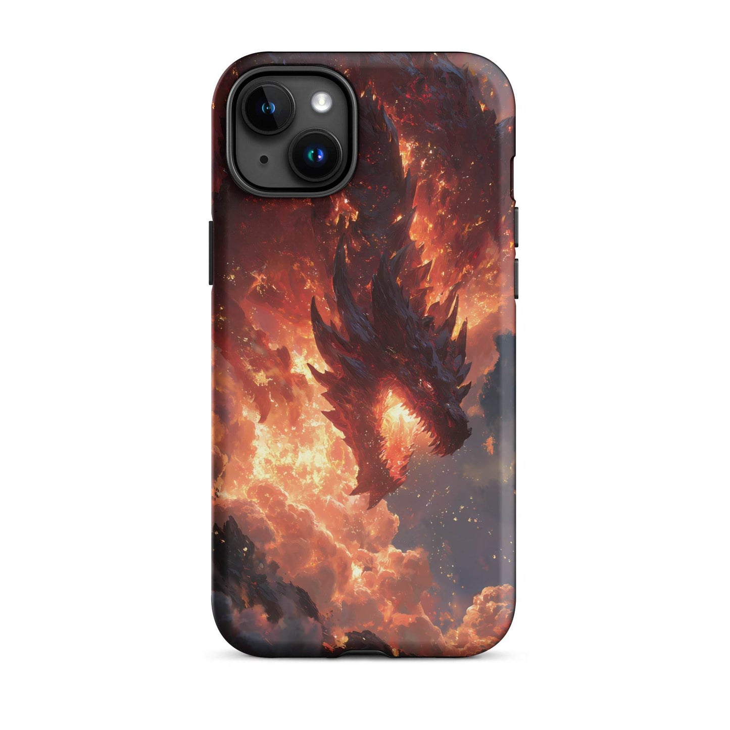 Fire Dragon: The Inferno Sovereign Tough Case for iPhone® - Chromavolt