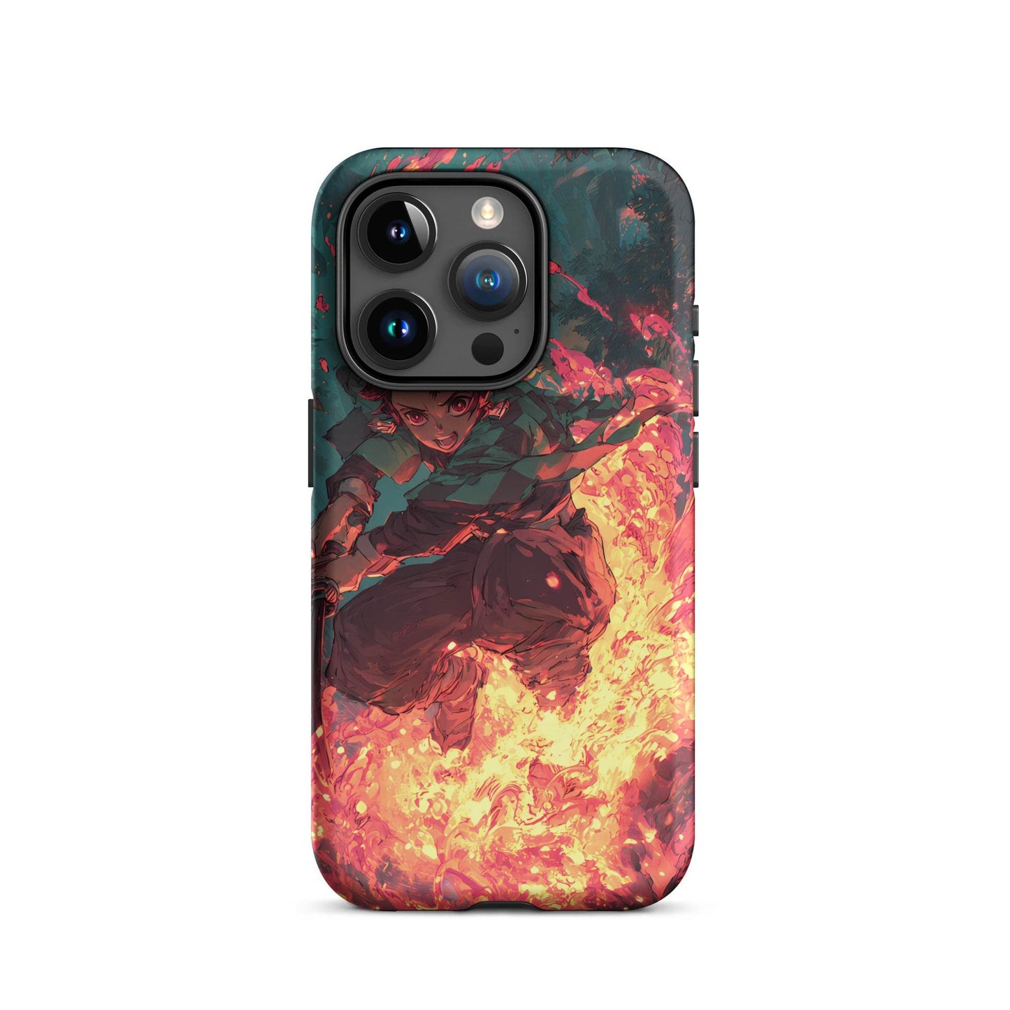 Tanjiro Kamado Hinokami Kagura, Demon Slayer Anime Tough Case for iPhone® - Chromavolt