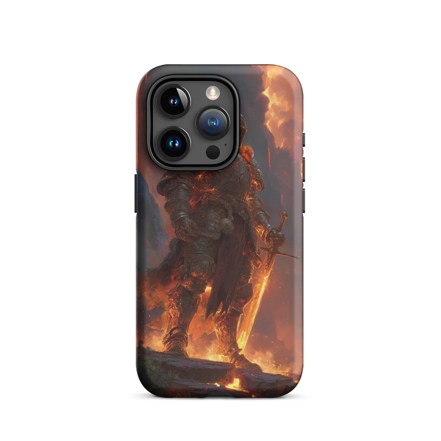 Fire Elemental Knight, Original Anime Art Tough Case for iPhone® - Chromavolt