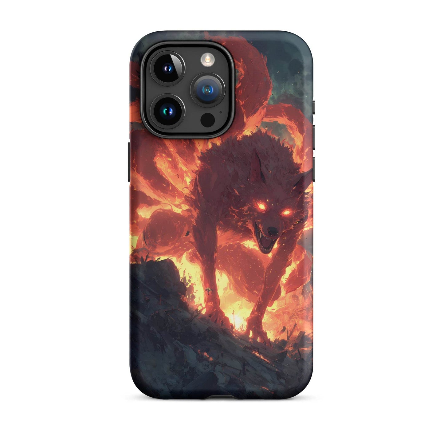 Kurama Nine Tailed Fox, Naruto Shippuden Fan Art Tough Case for iPhone® - Chromavolt