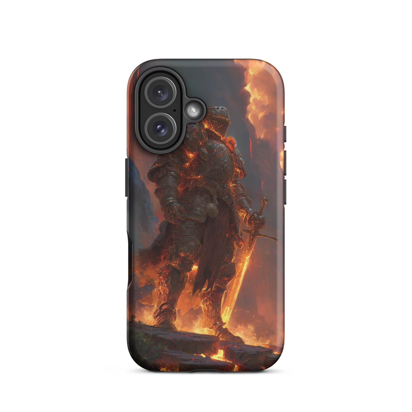 Fire Elemental Knight, Original Anime Art Tough Case for iPhone® - Chromavolt