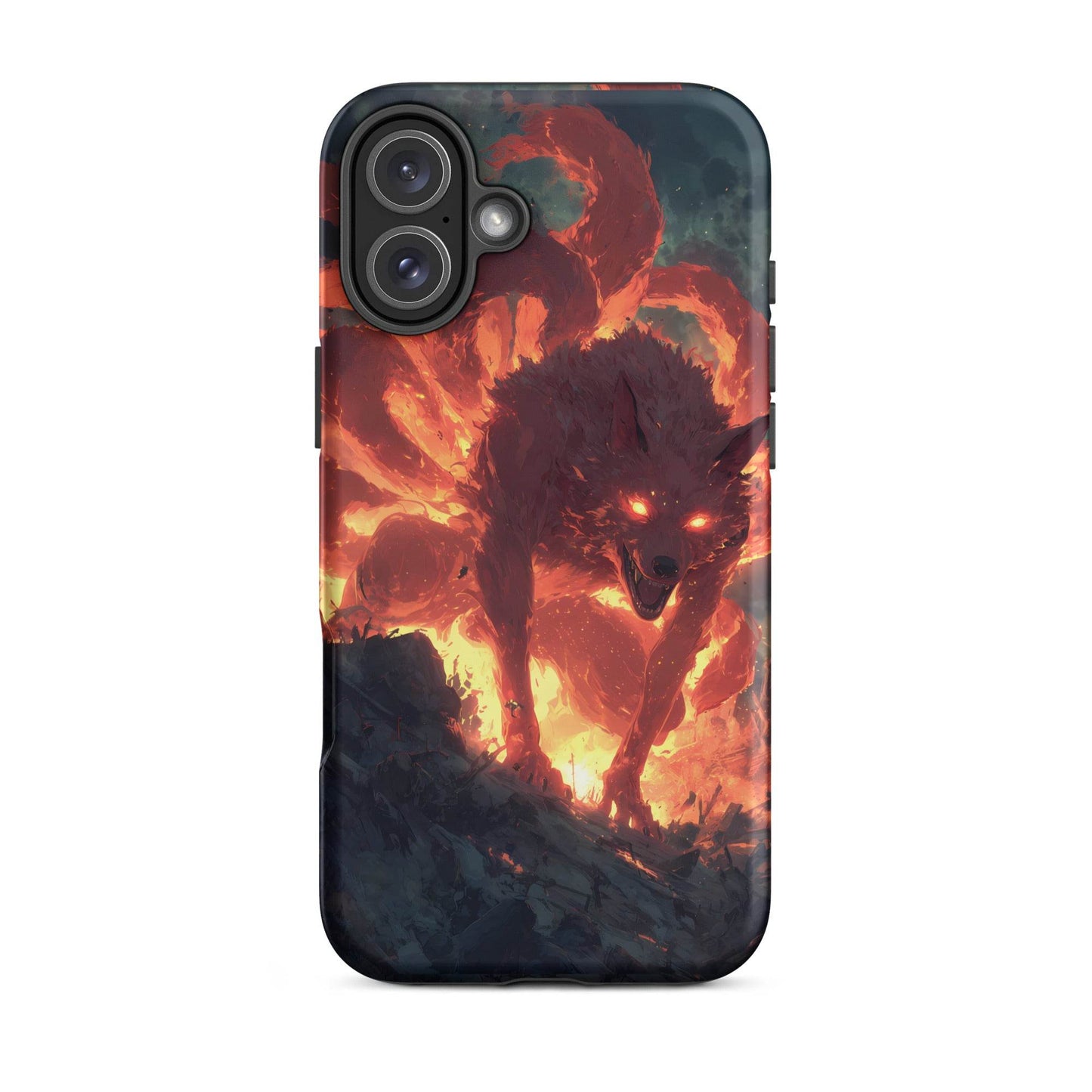Kurama Nine Tailed Fox, Naruto Shippuden Fan Art Tough Case for iPhone® - Chromavolt