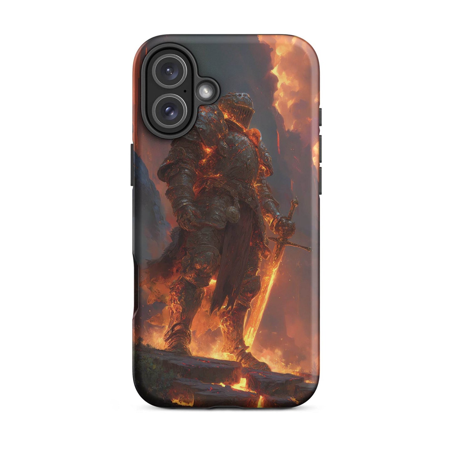 Fire Elemental Knight, Original Anime Art Tough Case for iPhone® - Chromavolt