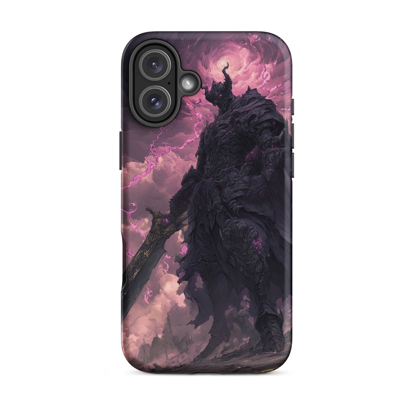 Dark Elemental Knight, Original Anime Art Tough Case for iPhone® - Chromavolt