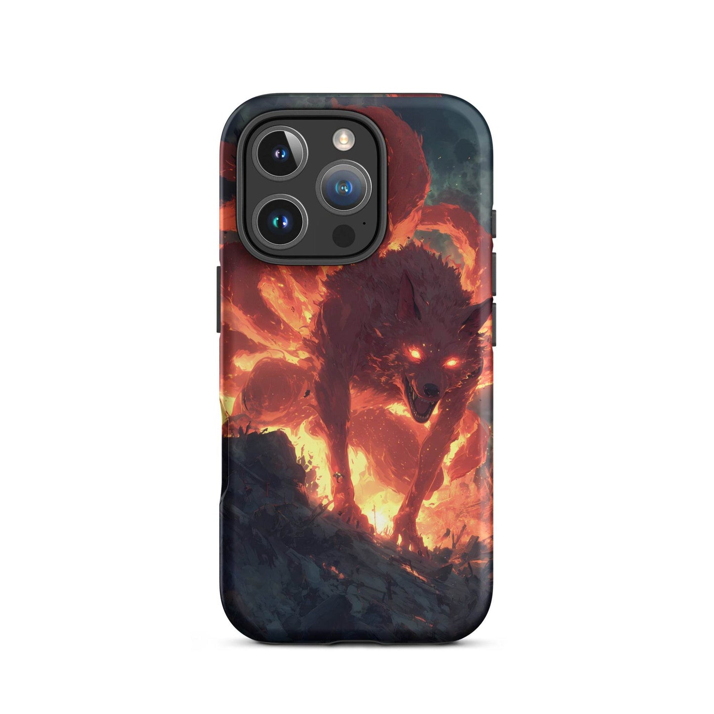 Kurama Nine Tailed Fox, Naruto Shippuden Fan Art Tough Case for iPhone® - Chromavolt