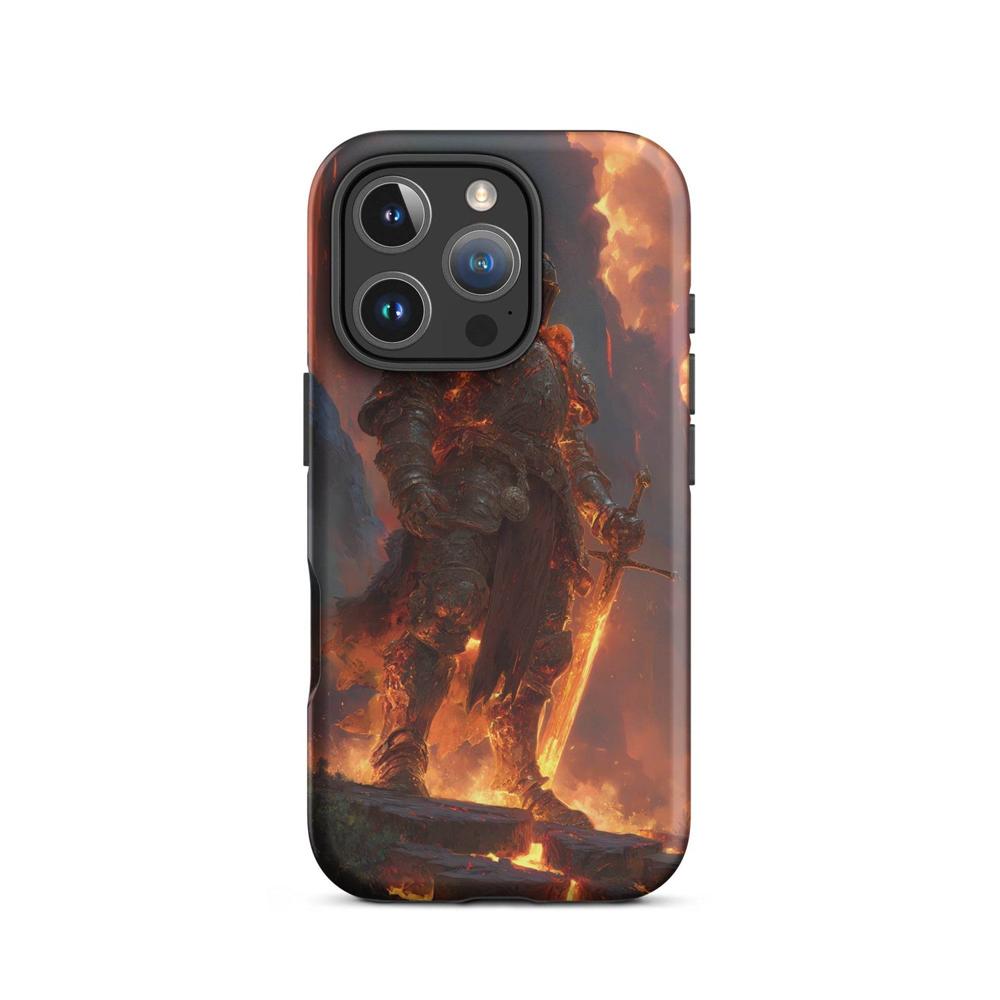 Fire Elemental Knight, Original Anime Art Tough Case for iPhone® - Chromavolt