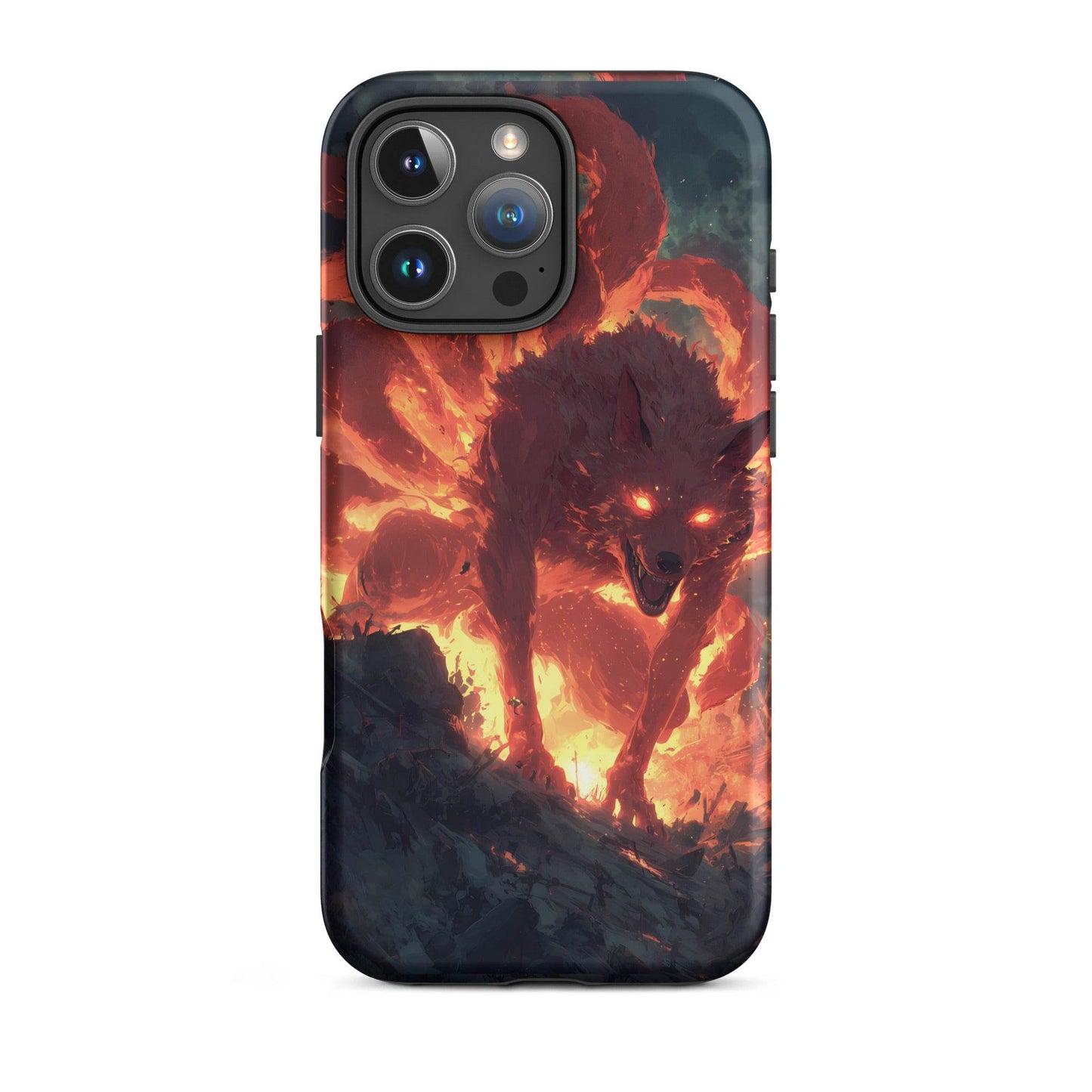 Kurama Nine Tailed Fox, Naruto Shippuden Fan Art Tough Case for iPhone® - Chromavolt