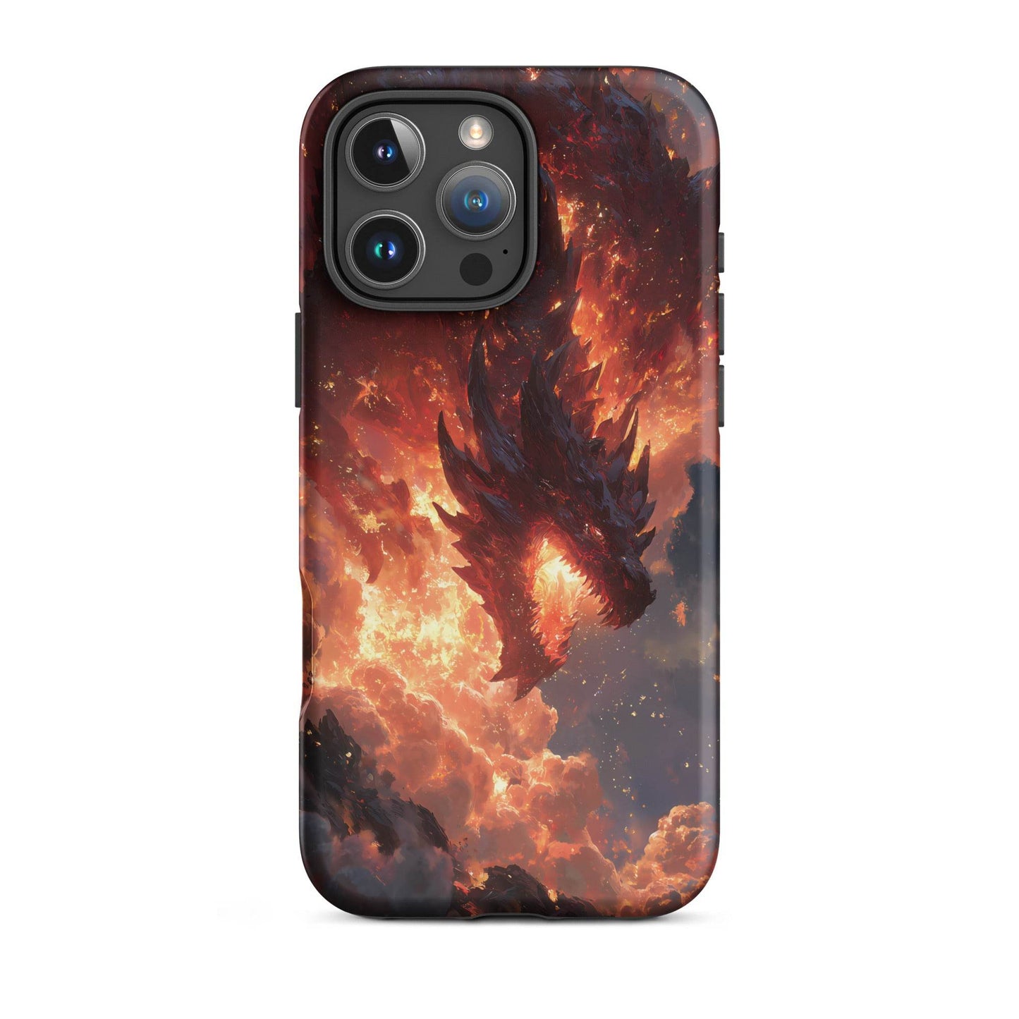 Fire Dragon: The Inferno Sovereign Tough Case for iPhone® - Chromavolt