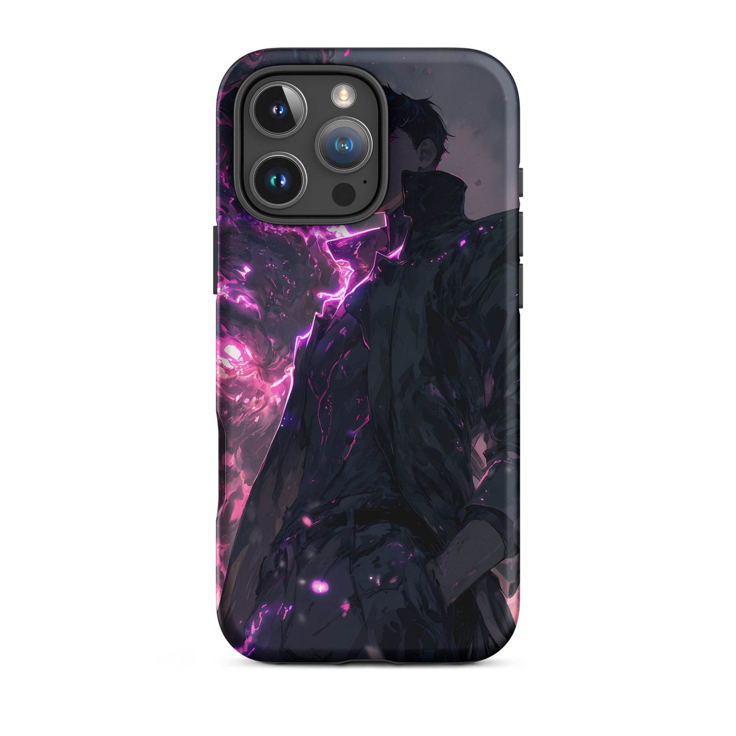 Solo Leveling Sung Jinwoo Shadow Monarch Anime Fan Art Tough Case for iPhone® - Chromavolt