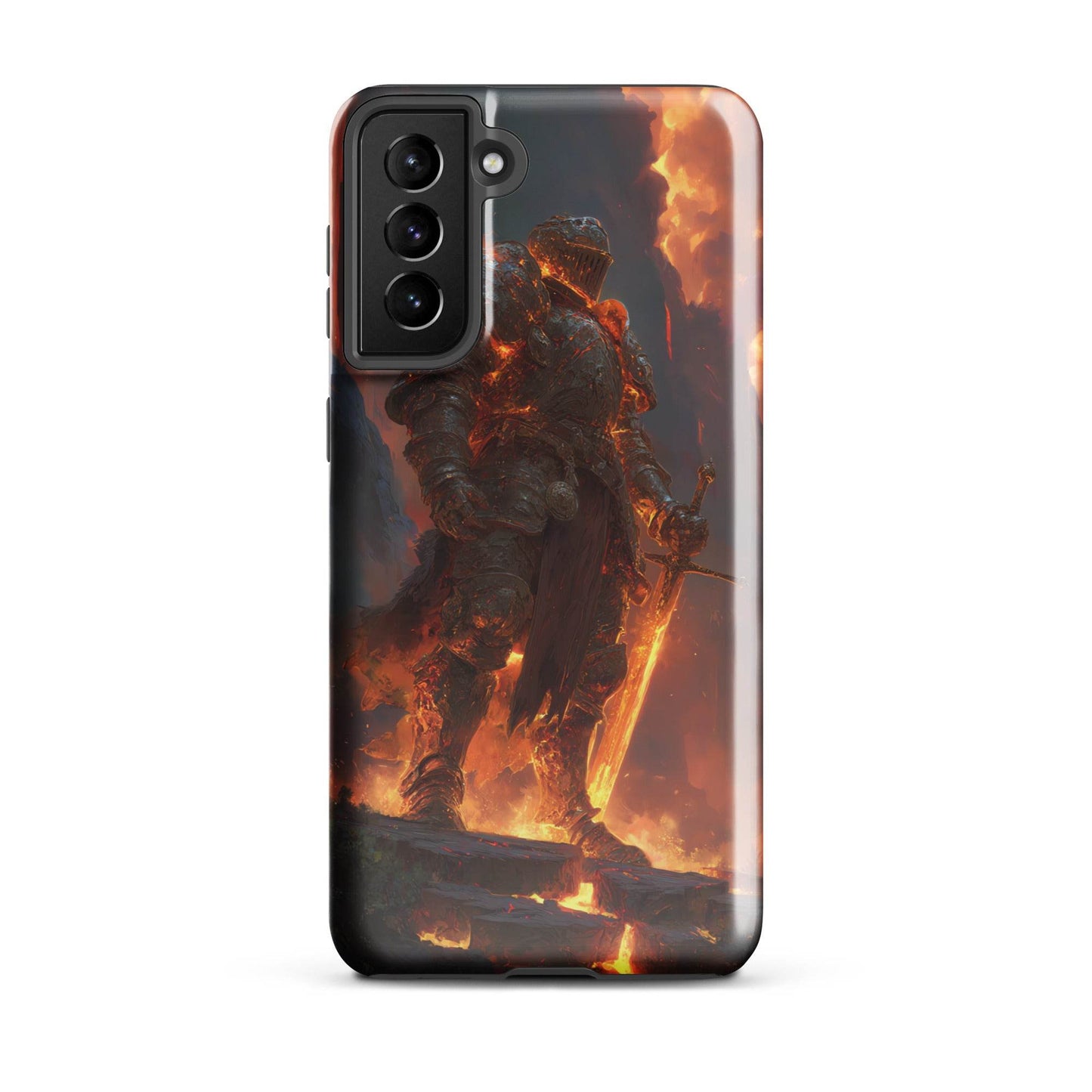 Fire Elemental Knight, Original Anime Art Tough case for Samsung® - Chromavolt