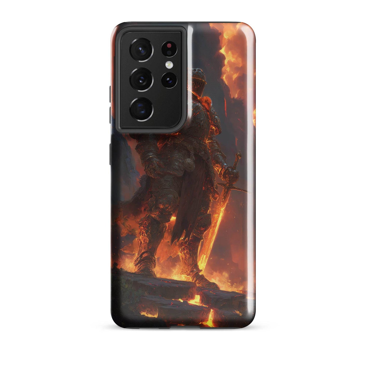 Fire Elemental Knight, Original Anime Art Tough case for Samsung® - Chromavolt