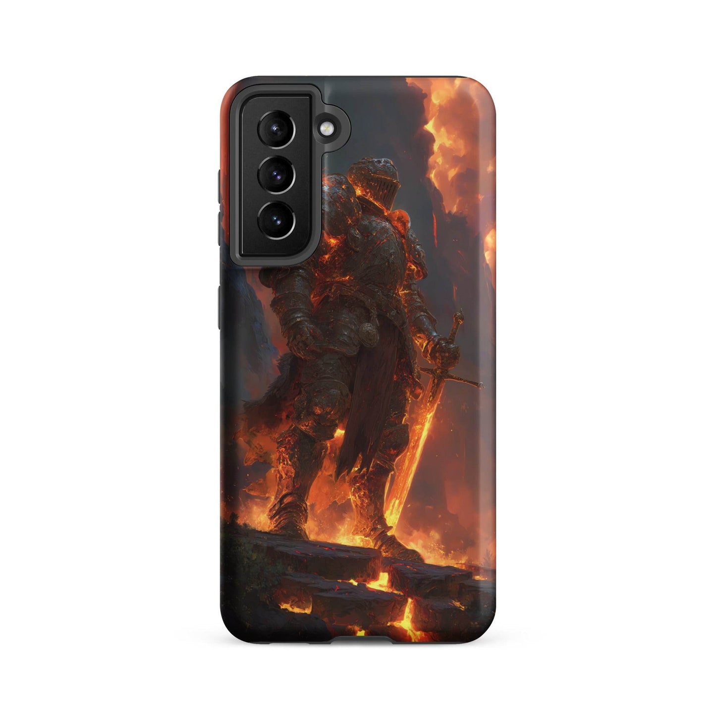 Fire Elemental Knight, Original Anime Art Tough case for Samsung® - Chromavolt